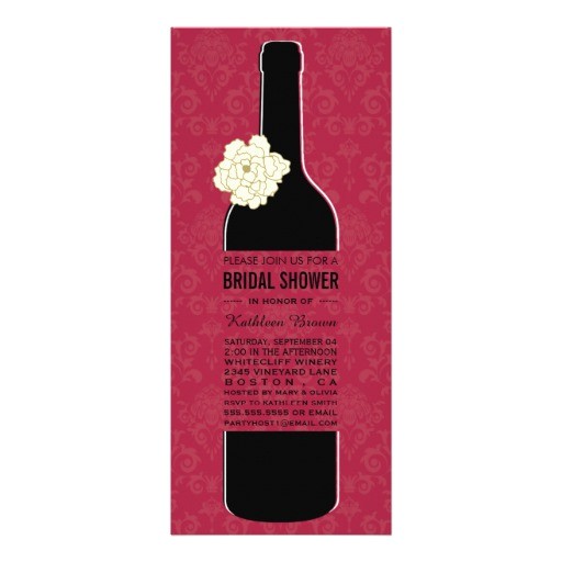 wine tasting bridal shower invitations