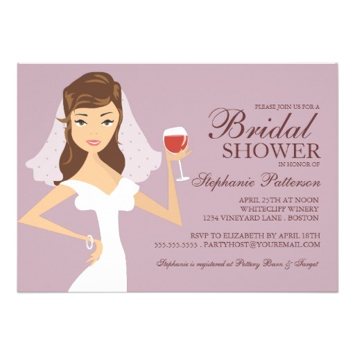 wine bridal shower invitations