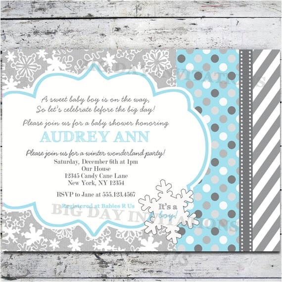 winter baby shower invitations template