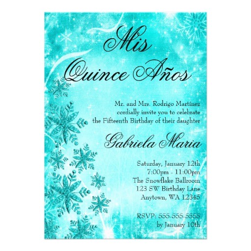 winter wonderland quinceanera invitations