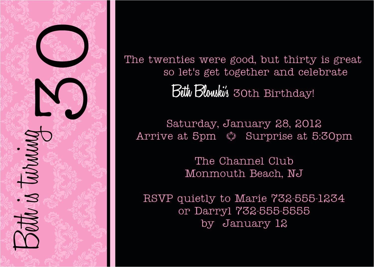 funny 30th birthday party invitation wording
