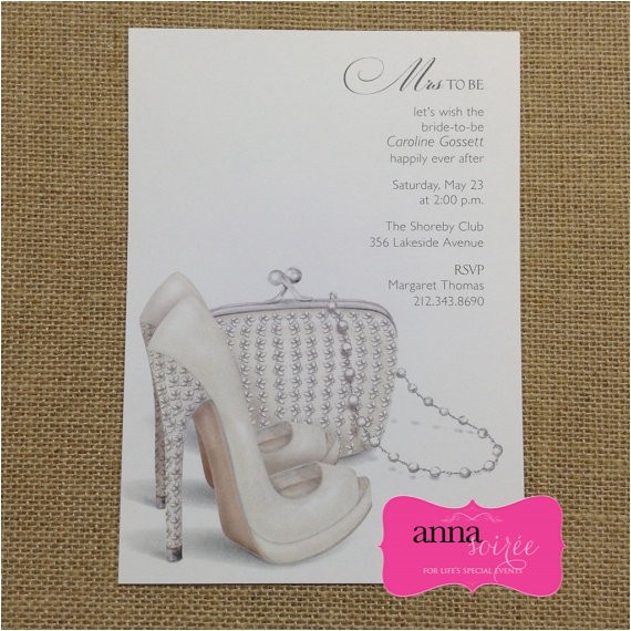 bridal shower invitations shoe theme