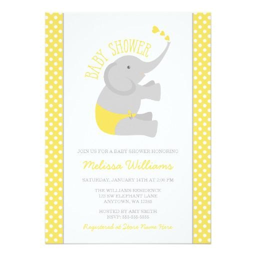 yellow baby shower invitations