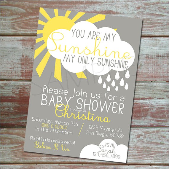 you are my sunshine baby shower
