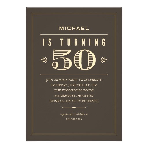 50th birthday invitations for men