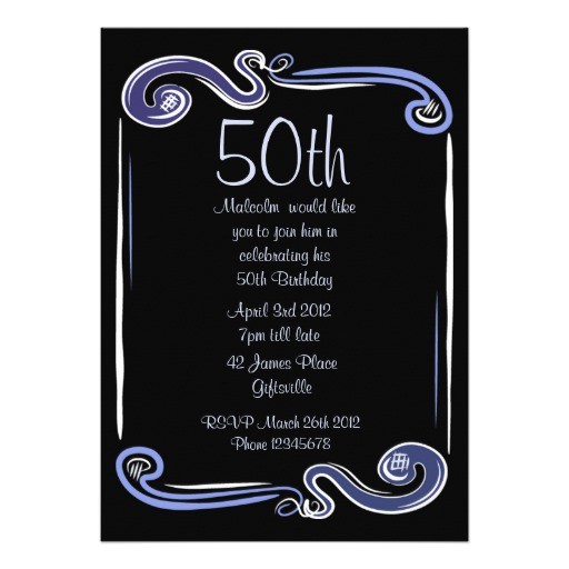 50th birthday party invitation