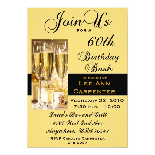 personalized 60th birthday party invitation