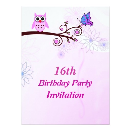 sweet 16 birthday party invitation