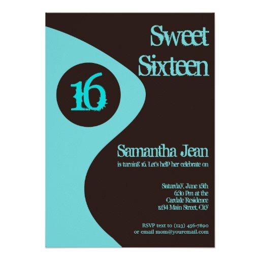 sweet sixteen 16th birthday party invitations