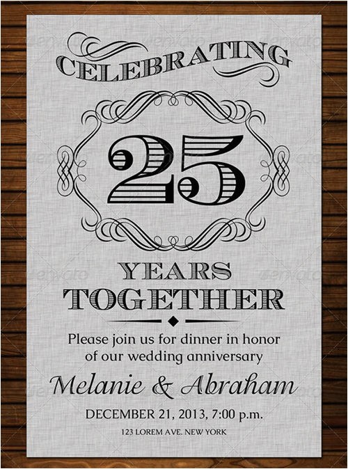 anniversary invitation template