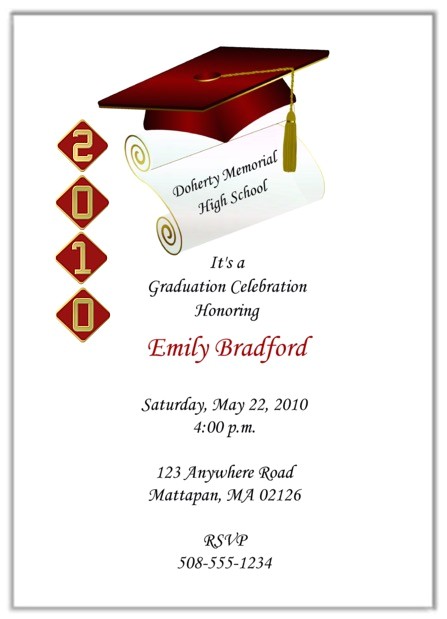 graduation invitations personalized school colors