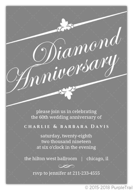 60th wedding anniversary invitations