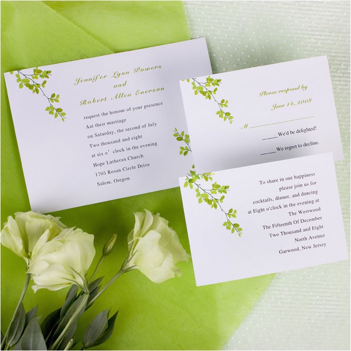 modern green wind bell printable online wedding invitations ewi069