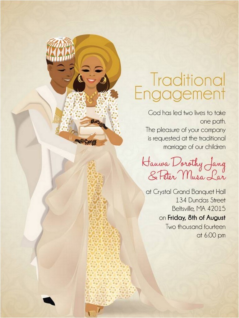 african wedding invitations