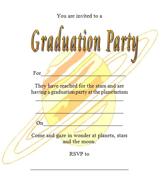 galaxy printable graduation invitations