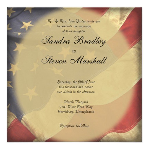American Flag Wedding Invitations American Flag Wedding Invitations Zazzle