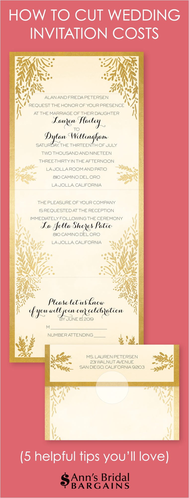 cut cost on wedding invitations
