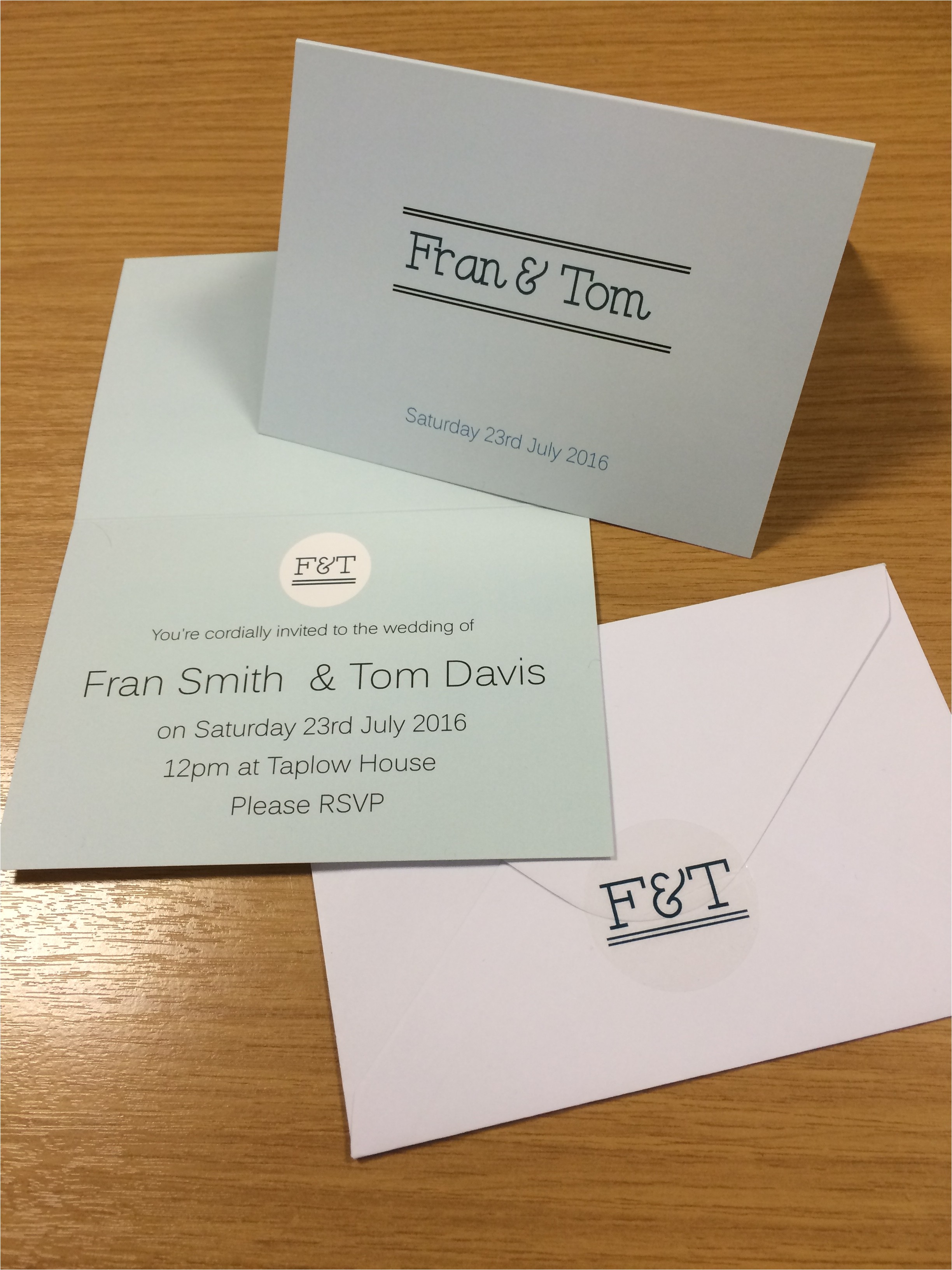 diy personalised wedding invitations