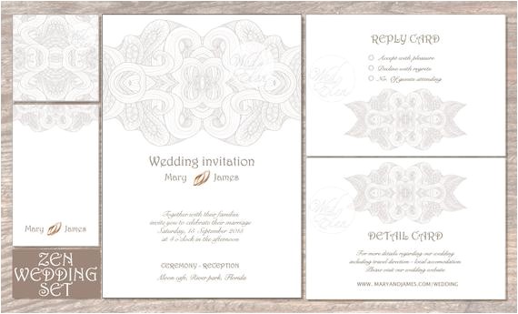 blank invitation wedding invitation set