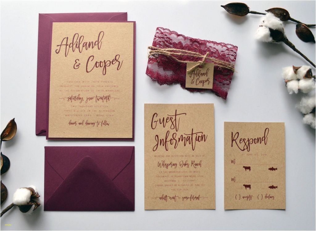browning wedding invitations