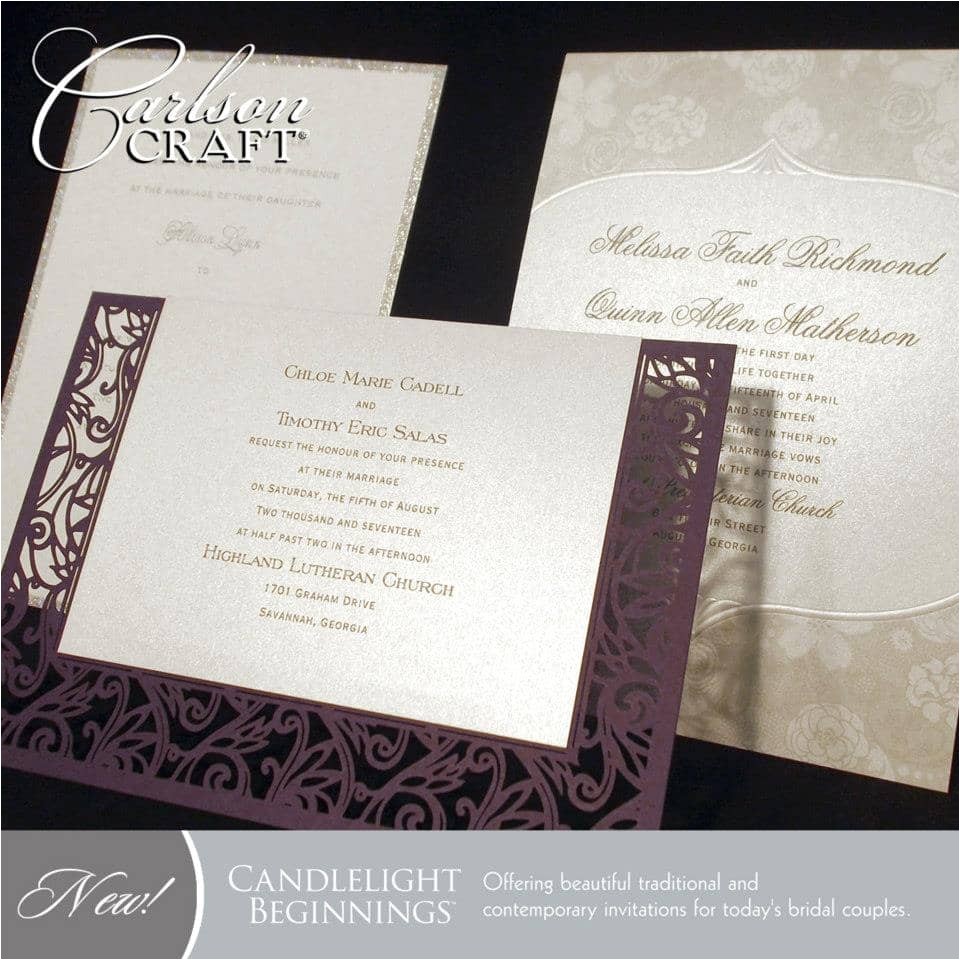 carlson craft wedding invitations designs