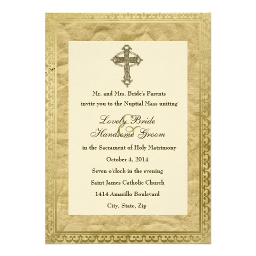 wedding invitation wording catholic mass