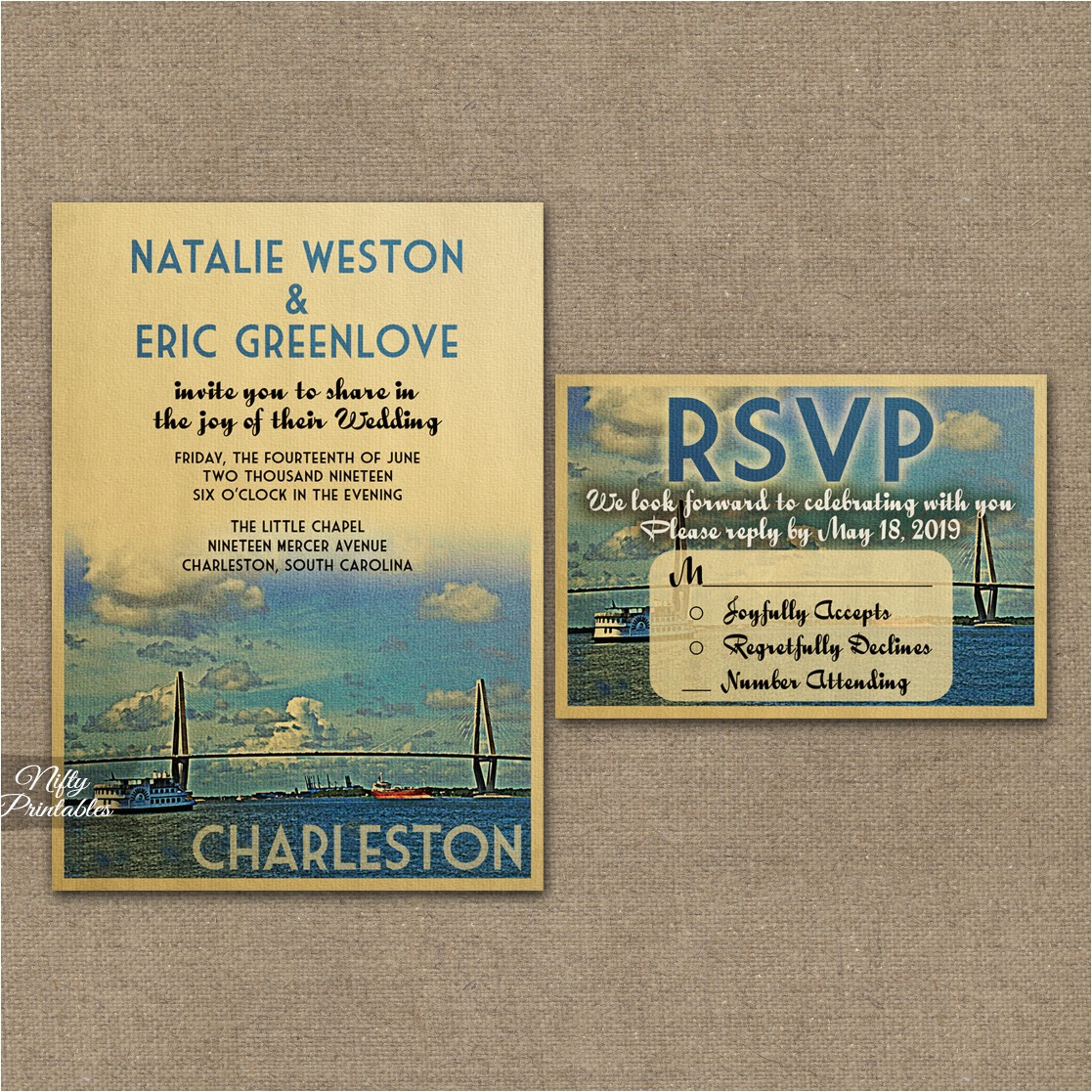 Charleston Sc Wedding Invitations Charleston Wedding Invitations Vtw Nifty Printables