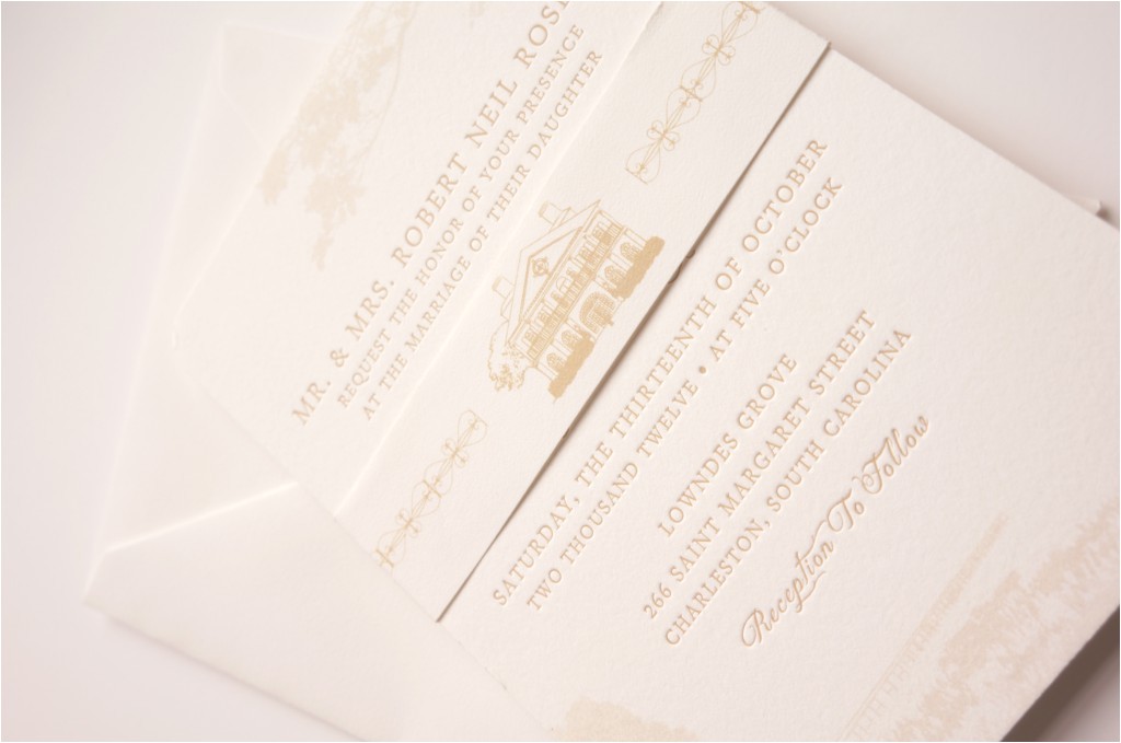 southern plantation wedding invitation
