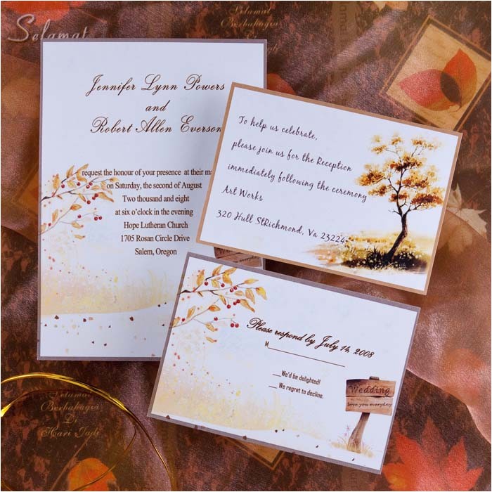 top 5 autumnfall wedding invitation