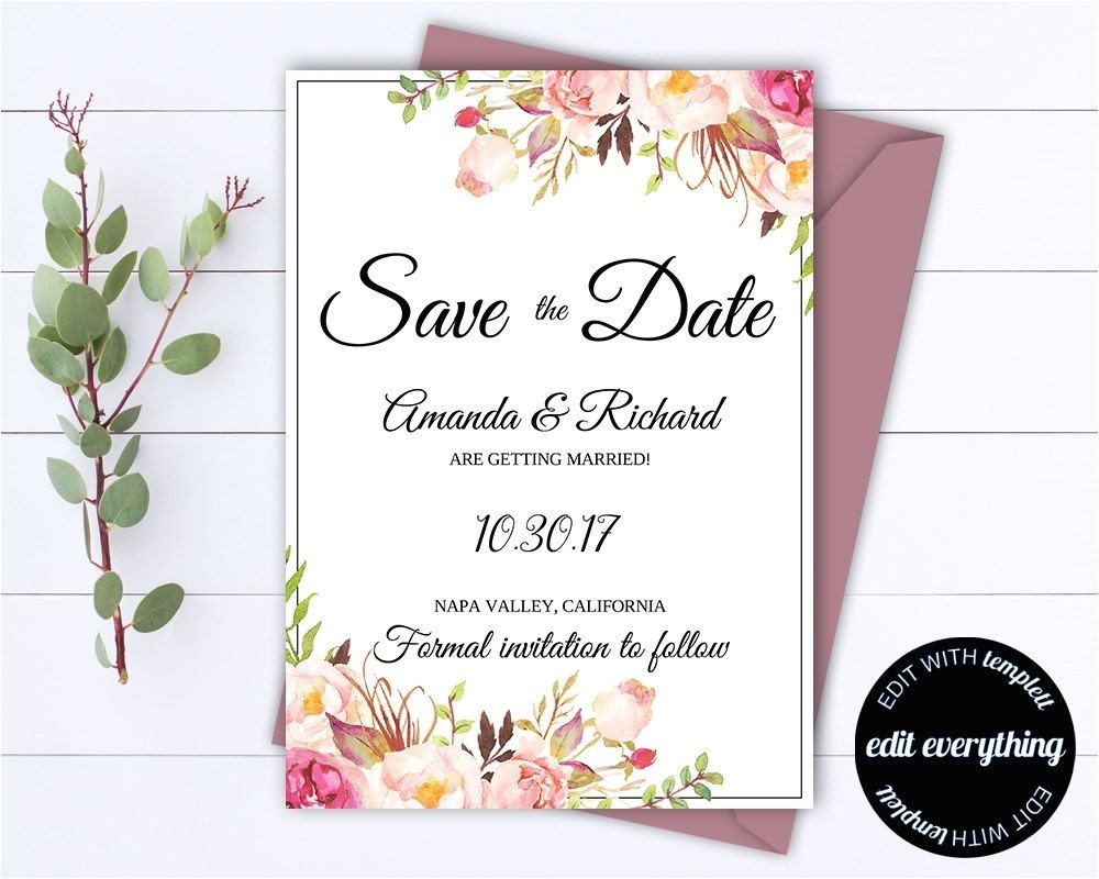 cheap wedding invitations and save the dates packages awesome floral save the date wedding template floral save the date invite
