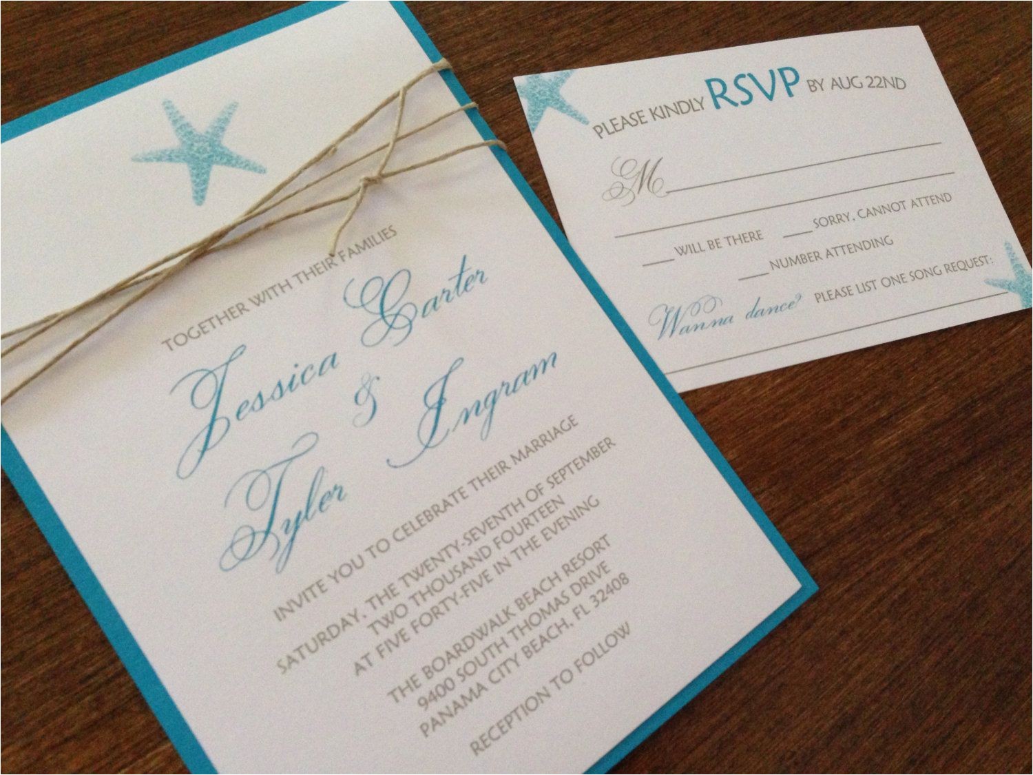diy wedding invitation kits beach theme
