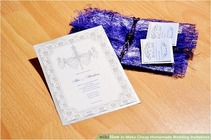 make cheap homemade wedding invitations