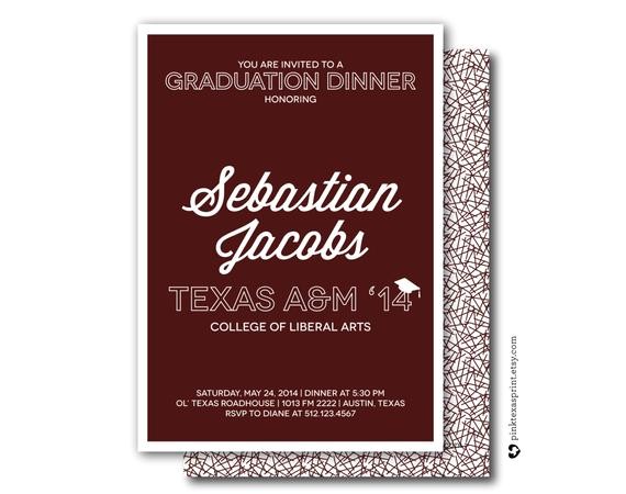 graduation invitations dinner party