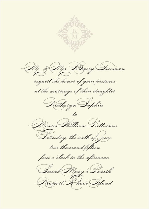 traditional wording for wedding invitations
