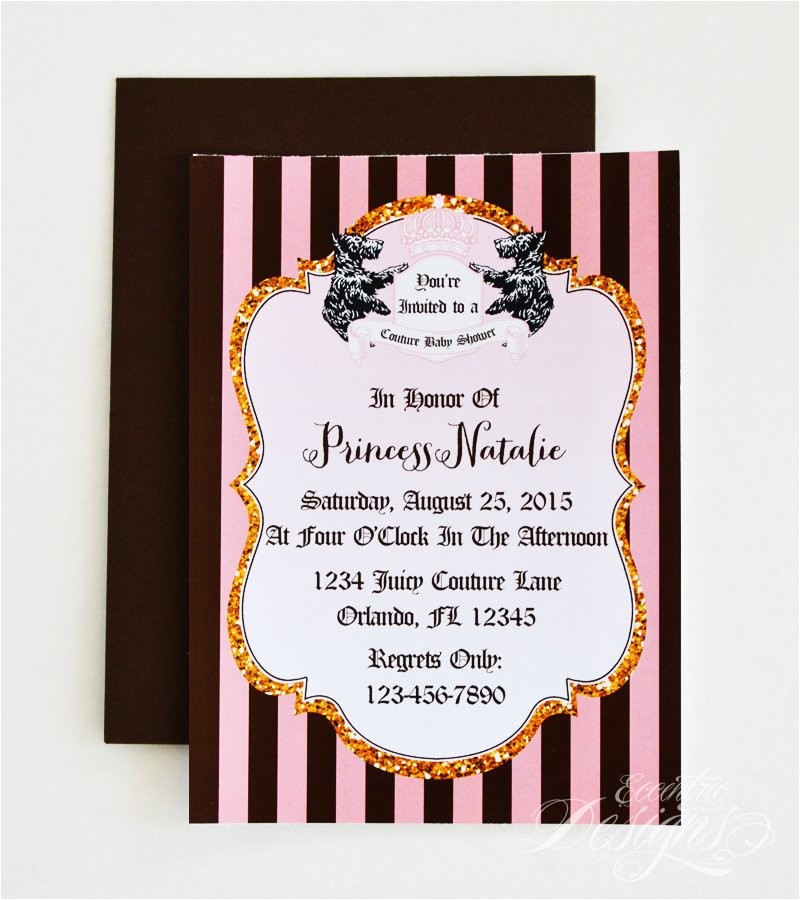 couture baby shower invitations