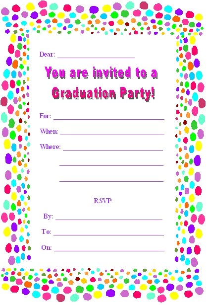 free printable graduation party invites