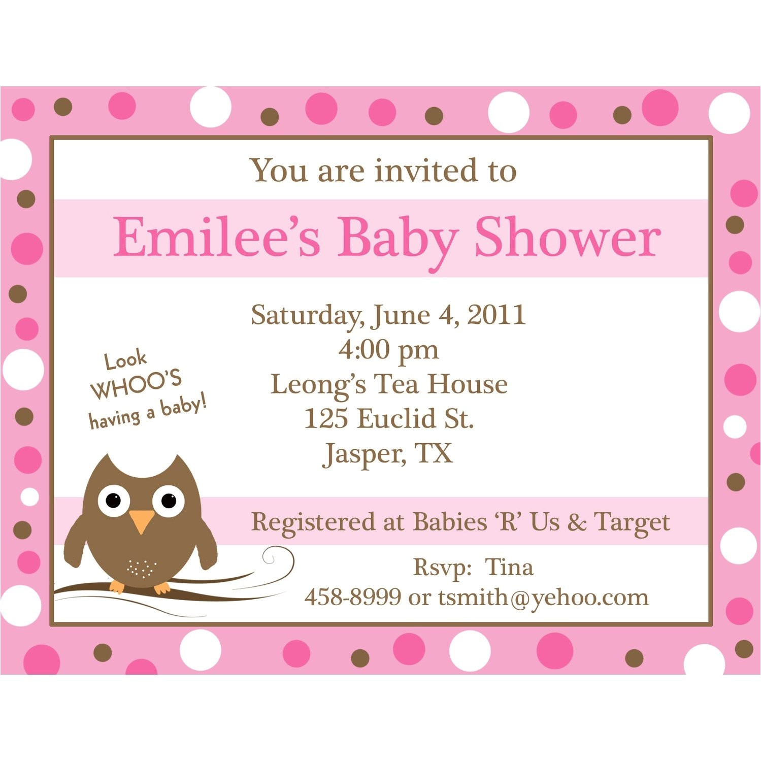 20 personalized baby shower invitations