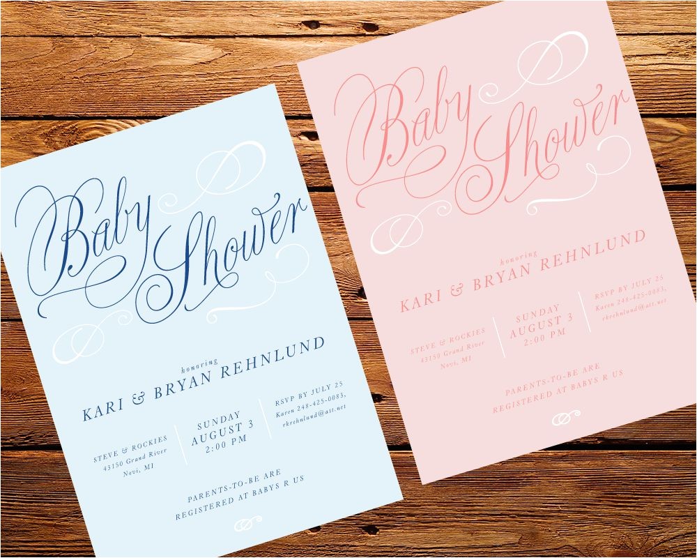 custom baby shower invitations