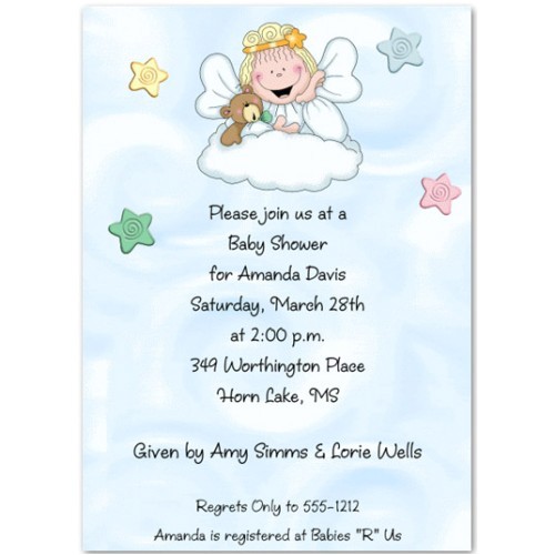 cute baby girl baby shower invitations