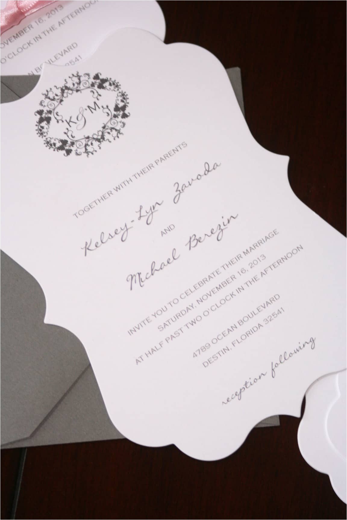 die cut wedding invitations