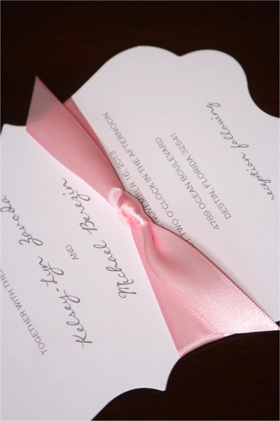 die cut wedding invitations