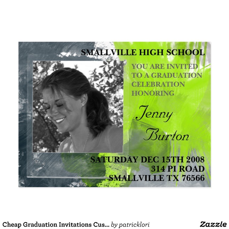 Discount Graduation Invitations Cheap Graduation Invitations Custom Postcard Zazzle