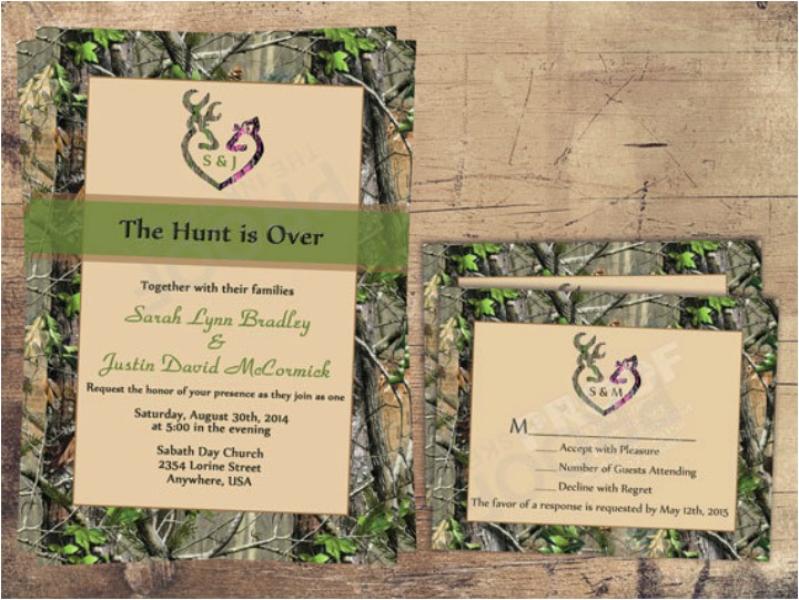 camo wedding invitations