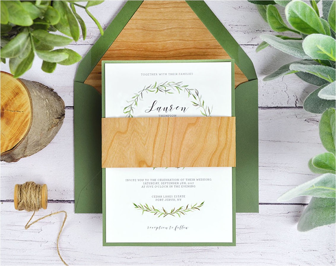 4 ways to diy rustic wedding invitations with wood paper