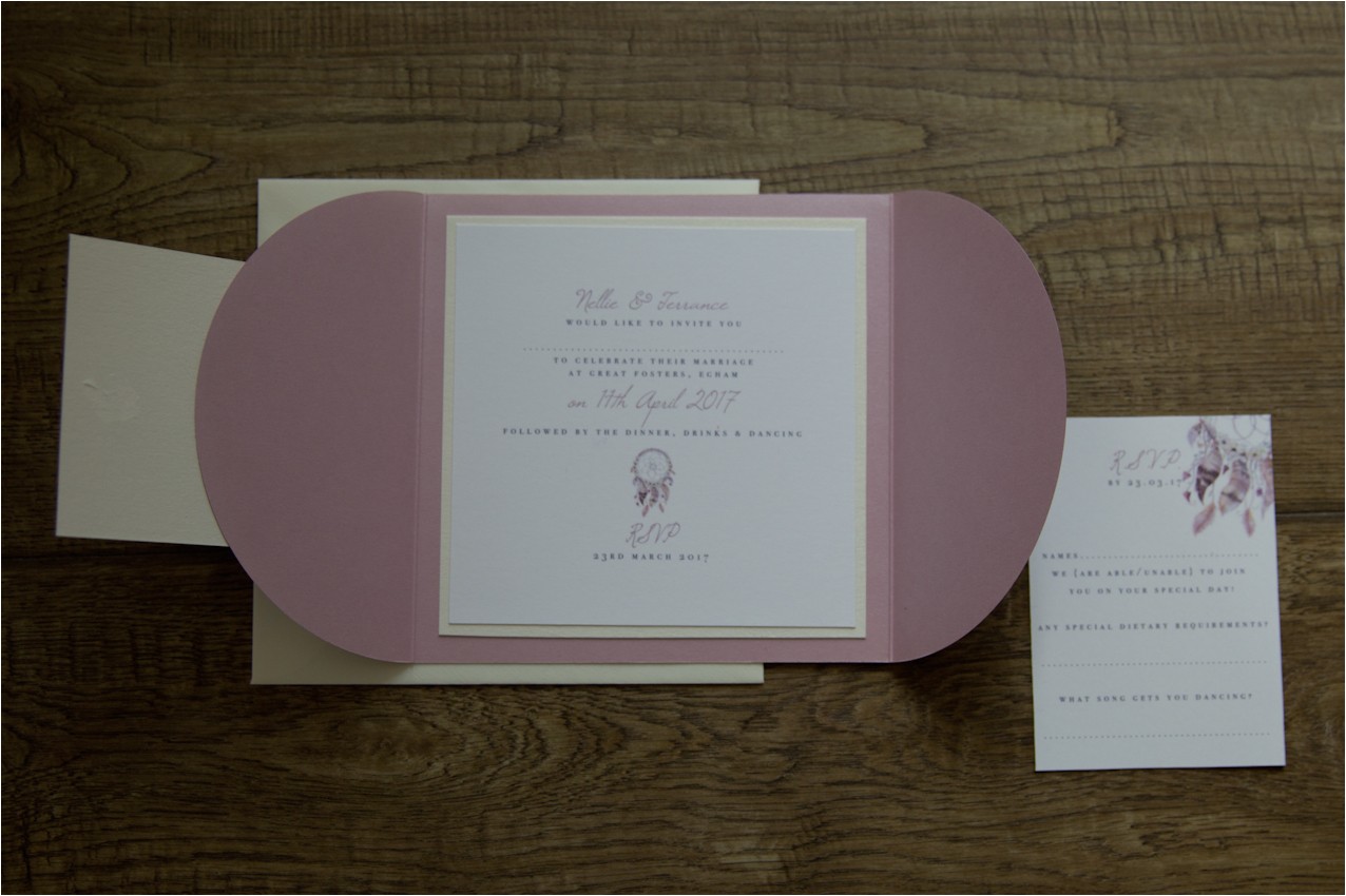 dreamcatcher wedding invitations