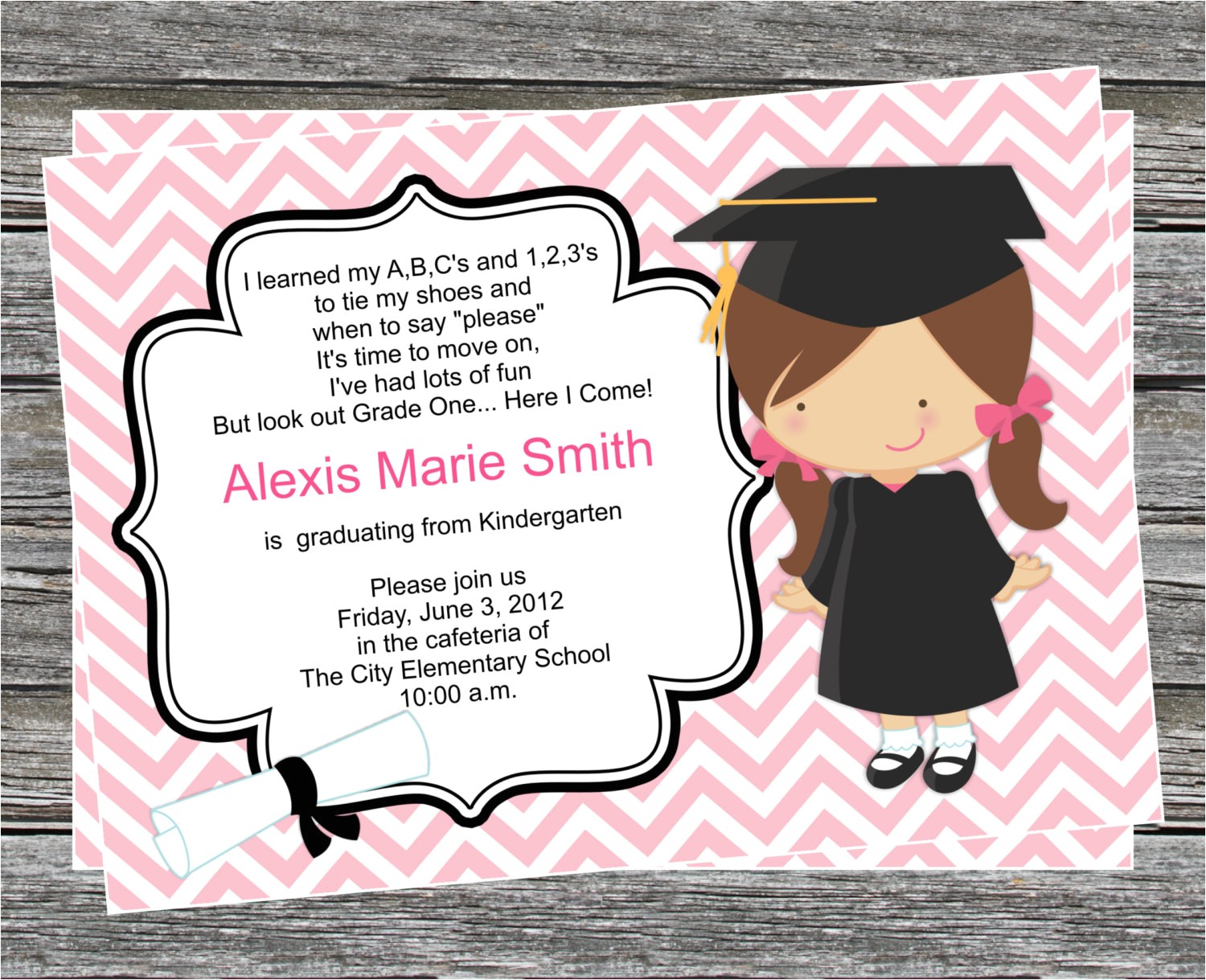 elementary school graduation invitation