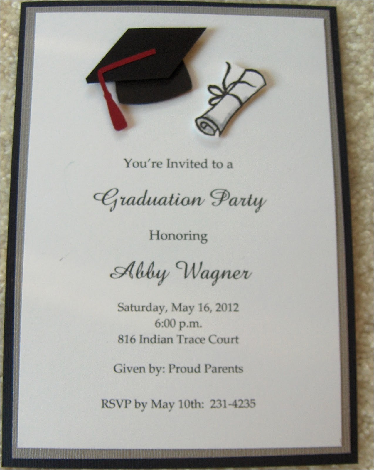 graduation announcement invitation
