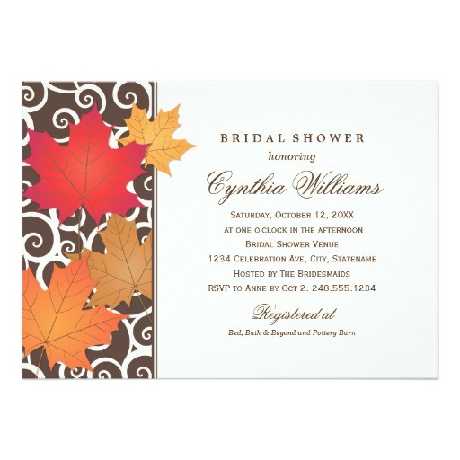 bridal shower invitation autumn fall theme 161836268441097038