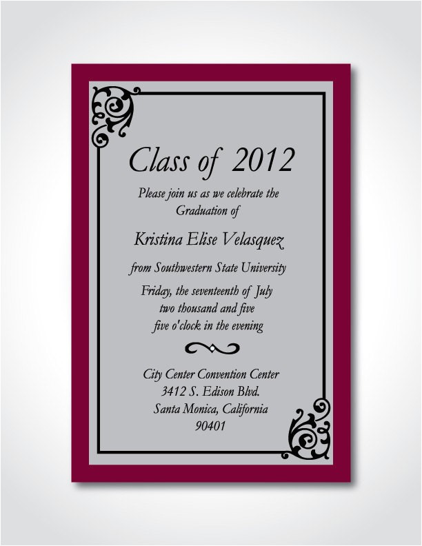 post free printable formal graduation invitations 42910