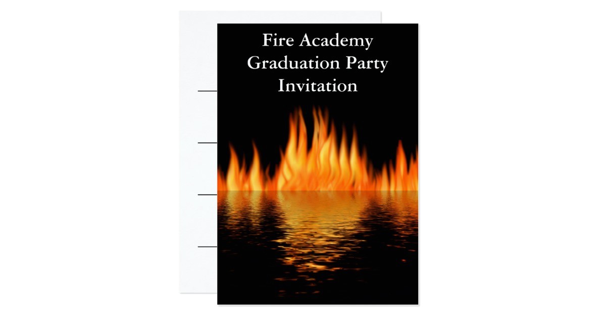 fire academy graduation party invitation fireman 161150071382381009